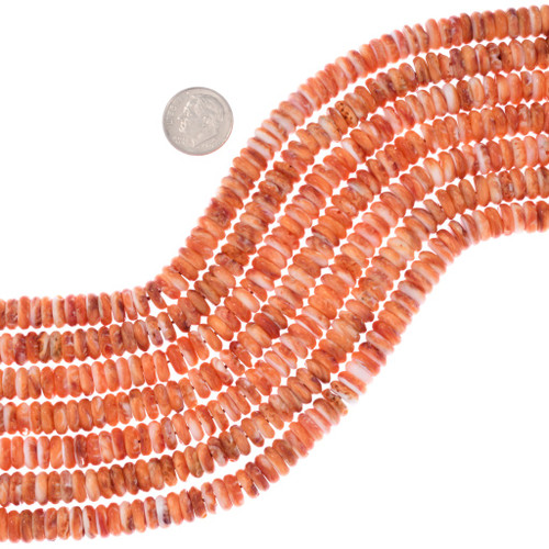 Natural Spiny Oyster Rondelle Beads 45933
