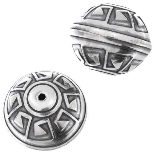 Large 18mm Round Sterling Silver Beads 45948
