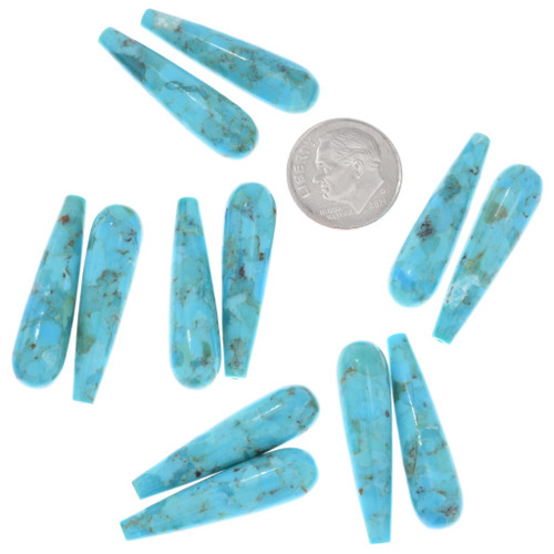 Blue Turquoise Drop Beads Briolette Sets 45950