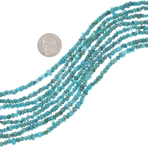 Turquoise Nugget Rondelle Beads 45955