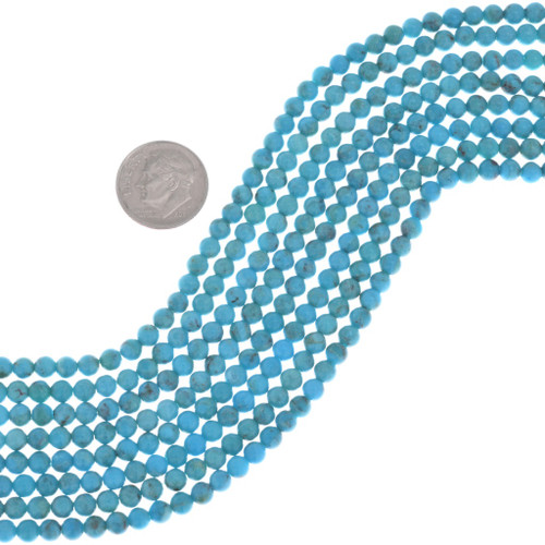Round Blue Turquoise Beads 45960