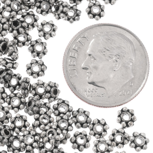 4mm Silver Spacer Beads 45990
