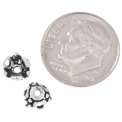 6mm Silver Spacer Bead Cap 50002