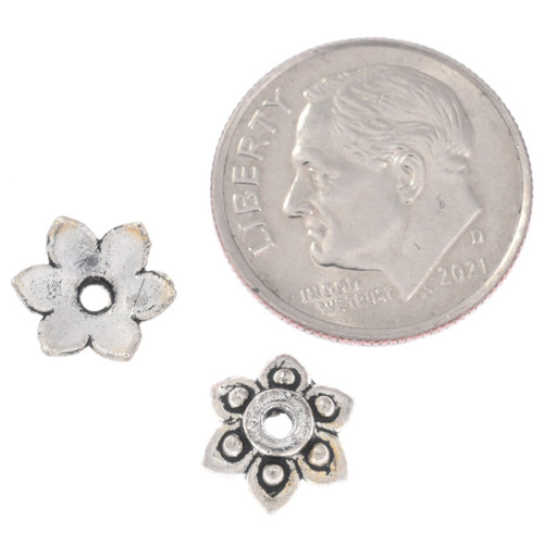 Silver Flower Spacer Bead Cap 50005