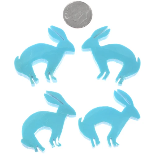 Carved Turquoise Jackrabbit Cabochons 50018