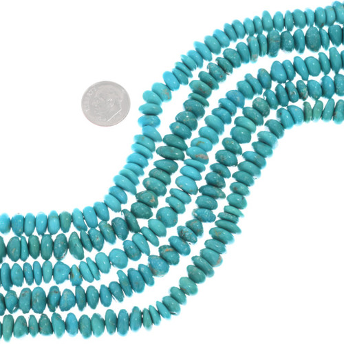 High Grade Turquoise Beads Rondelle Shaped Nuggets 50183