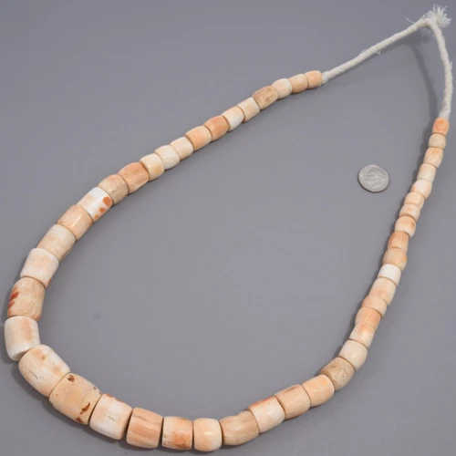 Graduated Natural Shell Barrel Beads 50178
