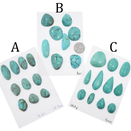 Real Turquoise Cabochons Cloud Mountain Matching Sets 50239