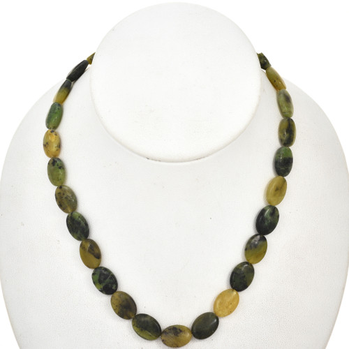 10mm by 13mm Australian Jade Beads 16 inch Strand 0016