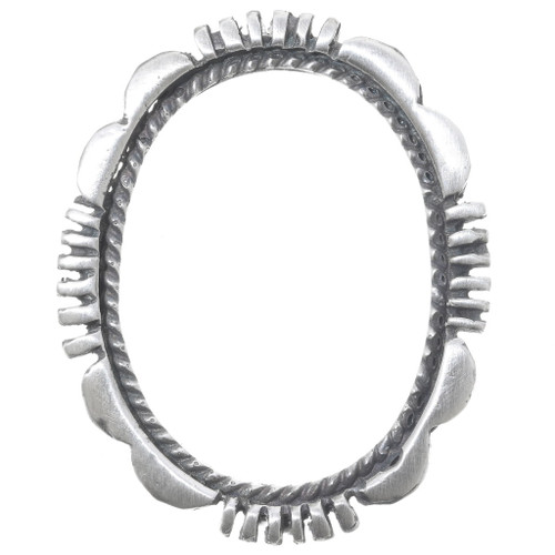 Sterling Silver Notched Cabochon Frame 36076