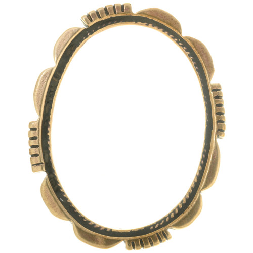 Navajo Notched Brass Cabochon Frame 36098