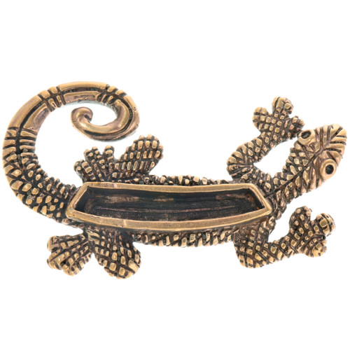 Gecko Lizard Cast Brass 36556