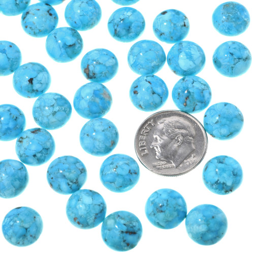 Round Sleeping Beauty Turquoise Cabochons 33424