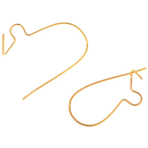Gold Plated Locking French Hook Earring Wire 37687