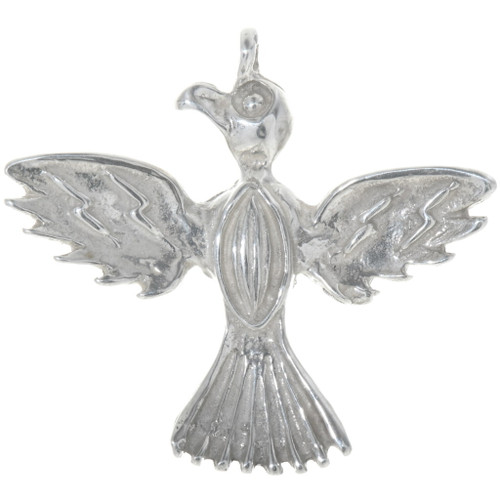 Sterling Silver Bird Charm Pendant 36563