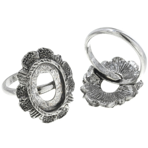 Antiqued Center Stone Ring Costume Jewelry 37212