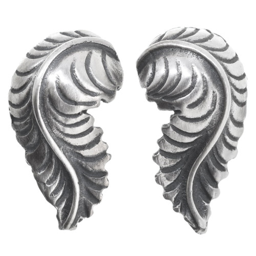 Large Sterling Silver Curled Leaf 36444