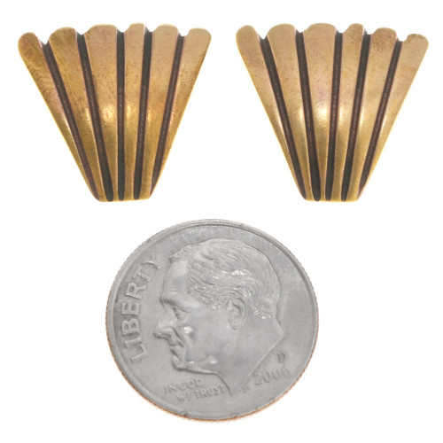 Curved Brass Fan Ready Made Jewelry Parts 36193