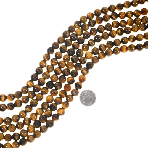 Tiger's Eye Beads 8mm Round 37223