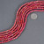 Red Aurora Borealis Glass Rondelle Beads 15014