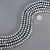 Metallic Silver Rondelle Beads Faceted Glass 15046