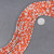 3mm Glass Rondelle Bead Orange White Strand 15065