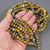 Blown Glass Concentric Yellow Glass Beads Strand 15083