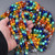 10mm Rainbow Beads Multi Gemstone Jewelry Supplies 16 inch Strand 4340