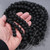 Genuine Black Lava Beads 12mm Round 15155