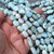 Blue Larimar Nugget Beads 8 inch Bracelet Strand 37962