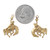 Gold Bronc Riding Cowboy Double Sided Charm Pendant 36244