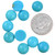 Turquoise Cabochons Unbacked Package of 10 Stones 45030