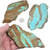 Number 8 Turquoise Rough Sliced Slabs 3 Piece Set 45110