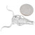 Realistic Cow Skull Sterling Silver Western Cowboy Jewelry Parts 36267