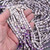 Purple Wampum Shell Banded Rondelle Beads 5mm Natural Quahog 0001