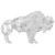 Standing Buffalo Sterling Silver Casting 36294