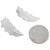 Wavy Leaf Sterling Silver Floral Jewelry Parts 36351