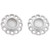 Sterling Silver Filigree Style Round Bezel Cup Pair 14mm 6378