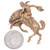 Brass Bucking Bronc Rider Rodeo Jewelry Parts 36398