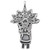 Sterling Silver Early Morning Singer Kachina Pendant 36332