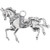 Sterling Silver Prancing Pony Charm Pendant 36625
