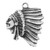 Sterling Silver Chief Headdress Charm Pendant 36627