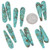 30mm Turquoise Teardrop Beads 45949
