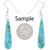 Teardrop Turquoise Drop Earrings Example 45950