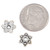 Silver Flower Spacer Bead Cap 50005