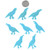 Carved Turquoise Quail Cabochons 50019
