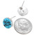 Real Turquoise Nugget Cabs Earring Example 50169