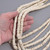 Rough Cut Shell Beads Flat Disc Necklace Strand 50198