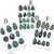 High Grade Spiderweb Turquoise Cabochons Sets Various Freeform Shapes 50233