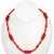 Red Pearl Beads Strand Necklace 3700